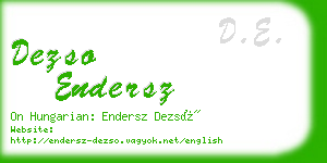 dezso endersz business card